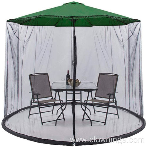 Patio Adjustable Umbrella Hanging Tent Polyester Mesh